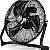 Golvfläkt 50 cm 120 W 7270 m³/h Metall Aluminiumblad 3 Hastigheter Svart