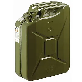 Bensindunk 20L Jeepdunk Metall 0,8mm Stål med Tätning Grön Röd Svart, Gelg