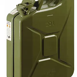 Bensindunk 20L Jeepdunk Metall 0,8mm Stål med Tätning Grön Röd Svart, Gelg