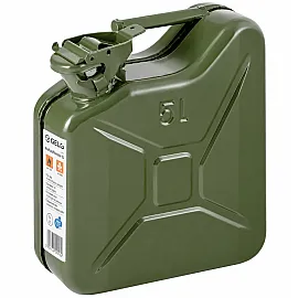 Bensindunk 5L Metall Reservdunk med Bajonettlås Röd eller Grön, Gelg