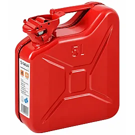 Bensindunk 5L Metall Reservdunk med Bajonettlås Röd eller Grön, Gelg