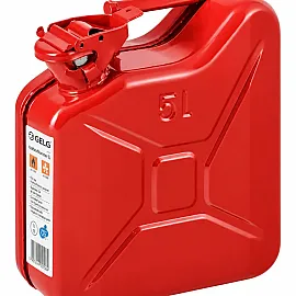 Bensindunk 5L Metall Reservdunk med Bajonettlås Röd eller Grön, Gelg