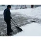 Snow Pusher with Wheels 77 x 45 cm Frost-Resistant Metal Strip Curved Handle 3.13 kg, Beast