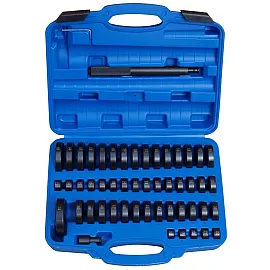 Bearing Bush Seal Driver Set 52 Pieces 18–74 mm Press Adaptors in Case, Carmax