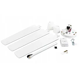 Takfläkt 140 cm 78 W 3 Stålblad 13500 m³/h 5 Hastigheter med Väggreglage Vit, Eberg