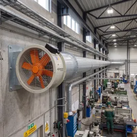Kanalfläkt Axialfläkt IP65 Trefas 870W 12800m³/h Glasfiberimpeller, Sodeca