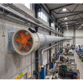 Duct Fan Axial IP65 Three-Phase 870W 12800m³/h Fibreglass Impeller, Sodeca