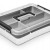 Storage Box 2pcs x 8.5 L with Handle, Lid and Insert, 39x29x11 cm Transparent