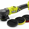 Dual Action Polisher Cordless 18V 125 mm 3000–7500 rpm 3 Pads Body Only, Ryobi