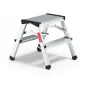 Pall, hopfällbart mini stege, aluminium, max 125 kg, BAULICH
