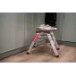 Pall, hopfällbart mini stege, aluminium, max 125 kg, BAULICH
