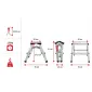 Pall, hopfällbart mini stege, aluminium, max 125 kg, BAULICH