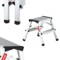 Pall, hopfällbart mini stege, aluminium, max 125 kg, BAULICH