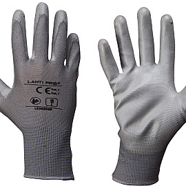Handskar poliuretan grå L230210P, 12 PAIRS, 10 , CE, LAHTI