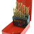19Pc HSS Twist Drill set ( 1-10 mm By 0, 5 mm) Titanium Coated Metal Box Painted Gray.