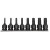 Bits, slaghylsa TORX 1/2, sats 8st T30-T80, Proline