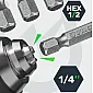 Hylsadaptersats 1/4" sexkant, 7-pack