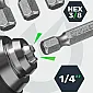 Hylsadaptersats 1/4" sexkant, 7-pack