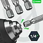 Hylsadaptersats 1/4" sexkant, 7-pack
