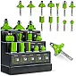 Router bit set 6 mm shank, 12 pieces