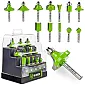 Router bit set 6 mm shank, 12 pieces