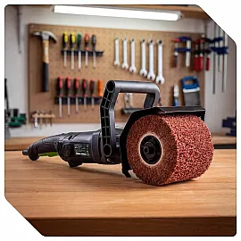 Abrasive Roller P60 for Satin Finishing Machine 120x100x19 mm, 2-Pack, Wuber Tools