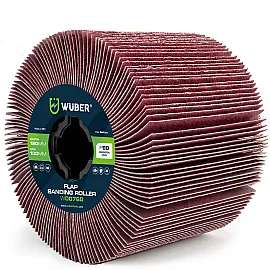 Abrasive Flap Roller P80 for Satin Finishing Machine, 120x100x19 mm, 2-Pack, Wuber Tools