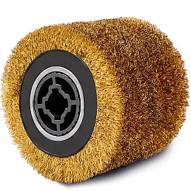 Steel Wire Brush Roller for Satin Finishing Machine 120x100x19 mm, Key Mount, Wuber Tools
