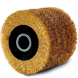 Wire Brush Roller for Satin Finishing Machine 120x100x19 mm, Round Bush, Wuber Tools