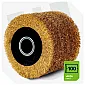 Wire brush roller 120x100x19 mm satin finish
