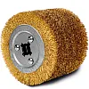 Wire Brush Roller for Satin Finishing Machine 120x100x19 mm, Metal Flange, Wuber Tools