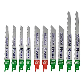 Tigersågblad Set för Trä och Metall 3 x 10 st, 6" och 8", 6-18 TPI, Wuber Tools