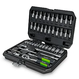 Hylsnyckelsats 1/4" med 13 Hylsor 4-14 mm, Bits och Insexnycklar i Väska, Wuber Tools