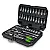 1/4" Socket Wrench Set with 13 Sockets 4-14 mm, Bits and Hex Keys in Case, Wuber Tools