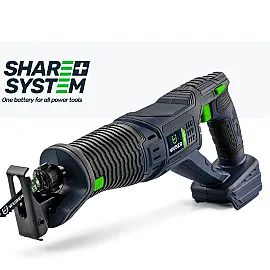 Tigersåg 20 V, Kolborstfri, 22 mm Slaglängd, 0-2900 varv/min, Utan Batteri, Wuber Tools