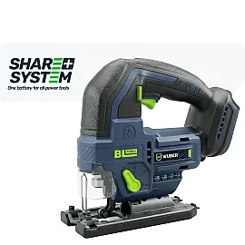 Sticksåg 20 V Kolborstfri, Skärdjup 200 mm Trä, Utan Batteri, Wuber Tools