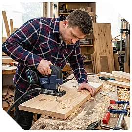 Sticksåg 20 V Kolborstfri, Skärdjup 200 mm Trä, Utan Batteri, Wuber Tools