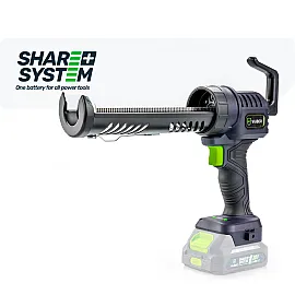 Cordless Caulking Gun 20 V, 2500 N, 0.4-3.5 mm/s, 5 Speeds, Without Battery and Charger, Wuber Tools