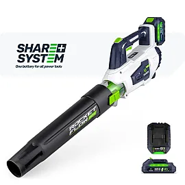 Cordless Leaf Blower 20 V, 160 km/h, 4.0 Ah Battery and Charger, Wuber Tools
