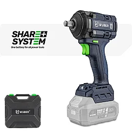 Mutterdragare 20 V 600 Nm 1/2" Kolborstfri Share+ System Utan Batteri, Wuber Tools