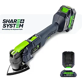 Oscillating Multi-Tool 20 V, 2.0 Ah Battery, Charger and Accessories, Wuber Tools