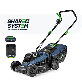 Brushless Lawn Mower 32 cm 20 V with 6.0 Ah Battery and Charger, Wuber Tools