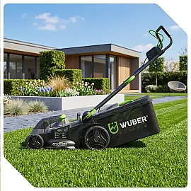 Gräsklippare 38 cm 40 V Kolborstfri, 4,0 Ah Batteri och Laddare, Share+ System, Wuber Tools