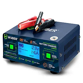 Batteriladdare Mikroprocessorstyrd 6/8/12/14/16/24 V, 10 A, Wuber Tools
