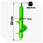 Earth auger 80x300 mm stainless steel, 3 pcs