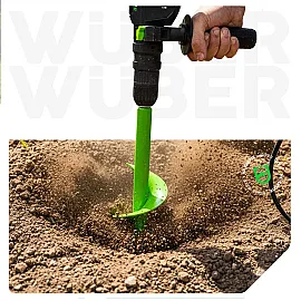 Jordborr 100x300 mm för Skruvdragare i Rostfritt Stål, 3-pack, Wuber Tools