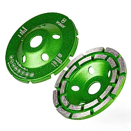 Diamond Cup Wheel 125 mm, Turbo Double Row, 80 m/s, M14, 3-Pack, Wuber Tools