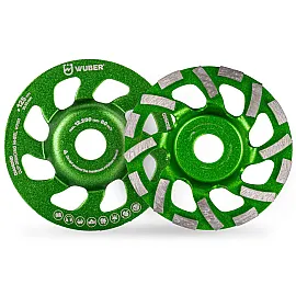 Diamond Cup Wheel 125 mm, M14, Segmented, 80 m/s, 2-Pack, Wuber Tools