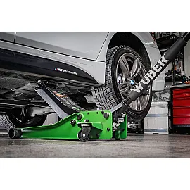 Low-Profile Garage Jack 3 t, 75-505 mm, Twin Piston, Wuber Tools