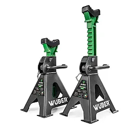 Axle Stands 3 t, 280–425 mm, 2 pcs, with Locking Pin and Rubber Pads, Wuber Tools